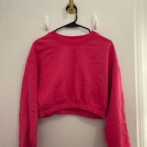 ALO Yoga Fuchsia Cropped Sweatshirt